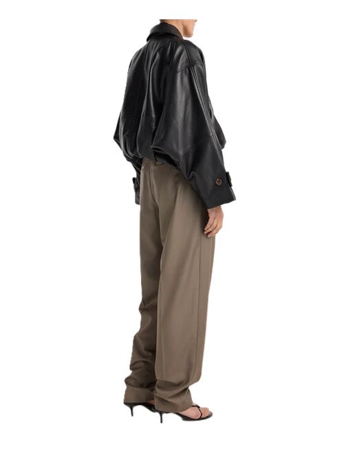leather blouson jacket | black Róhe | 420-11-248001_308 BLACK